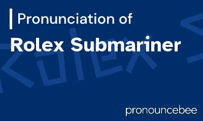 submariner correct pronunciation